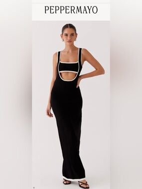 Peppermayo Knit Black Dress